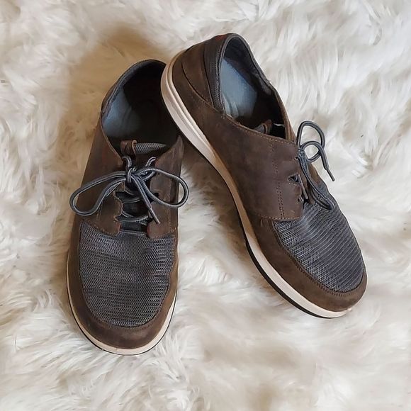 Olukai Makia Lace men's leather & textile Lace-up shoes - Picture 1 of 14